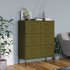 Armario de cajones de acero verde oliva 80x35x101,5
