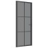 Puerta interior vidrio EGS y aluminio negro 83x201,5