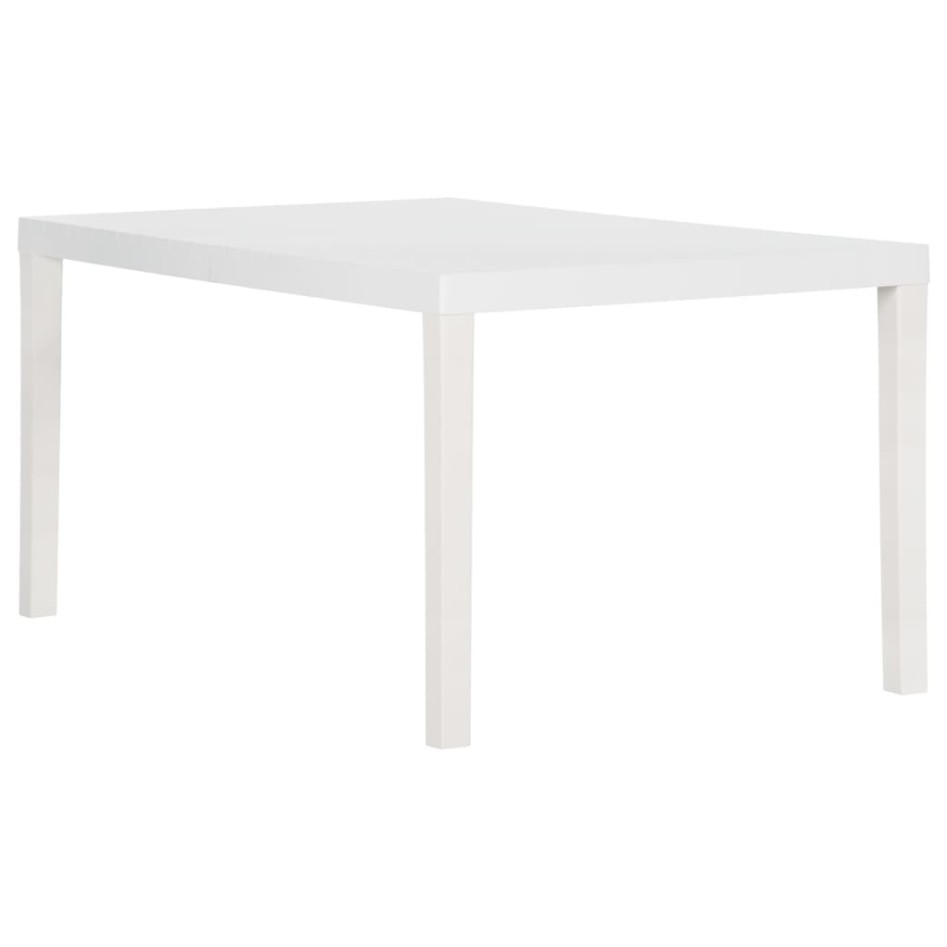 Mesa de jardín PP blanco 150x90x72