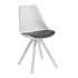 Juego de 2 sillas de comedor retro Blanco / Negro Scandinavian 