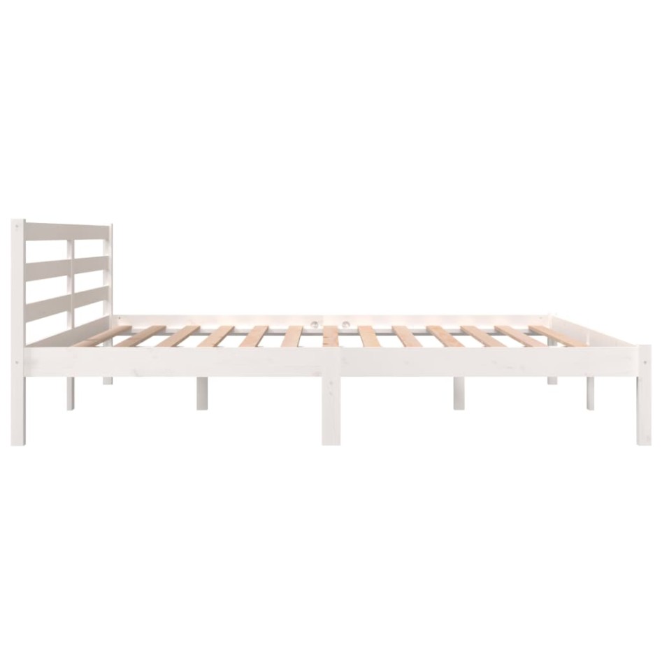 Estructura de cama madera maciza de pino blanco 180x200