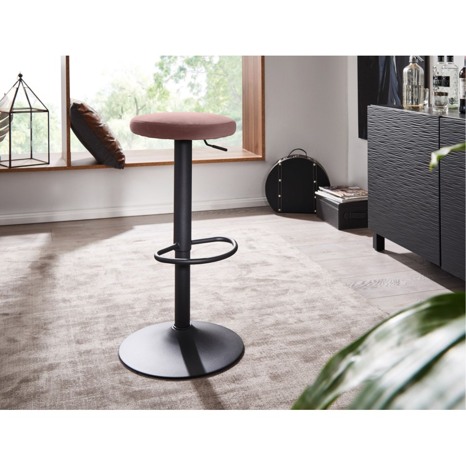 Taburete sin respaldo Velvet Pink 58 - 79 cm