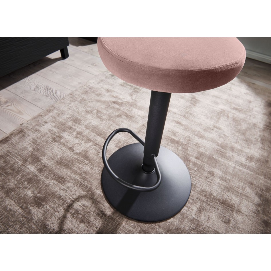 Taburete sin respaldo Velvet Pink 58 - 79 cm