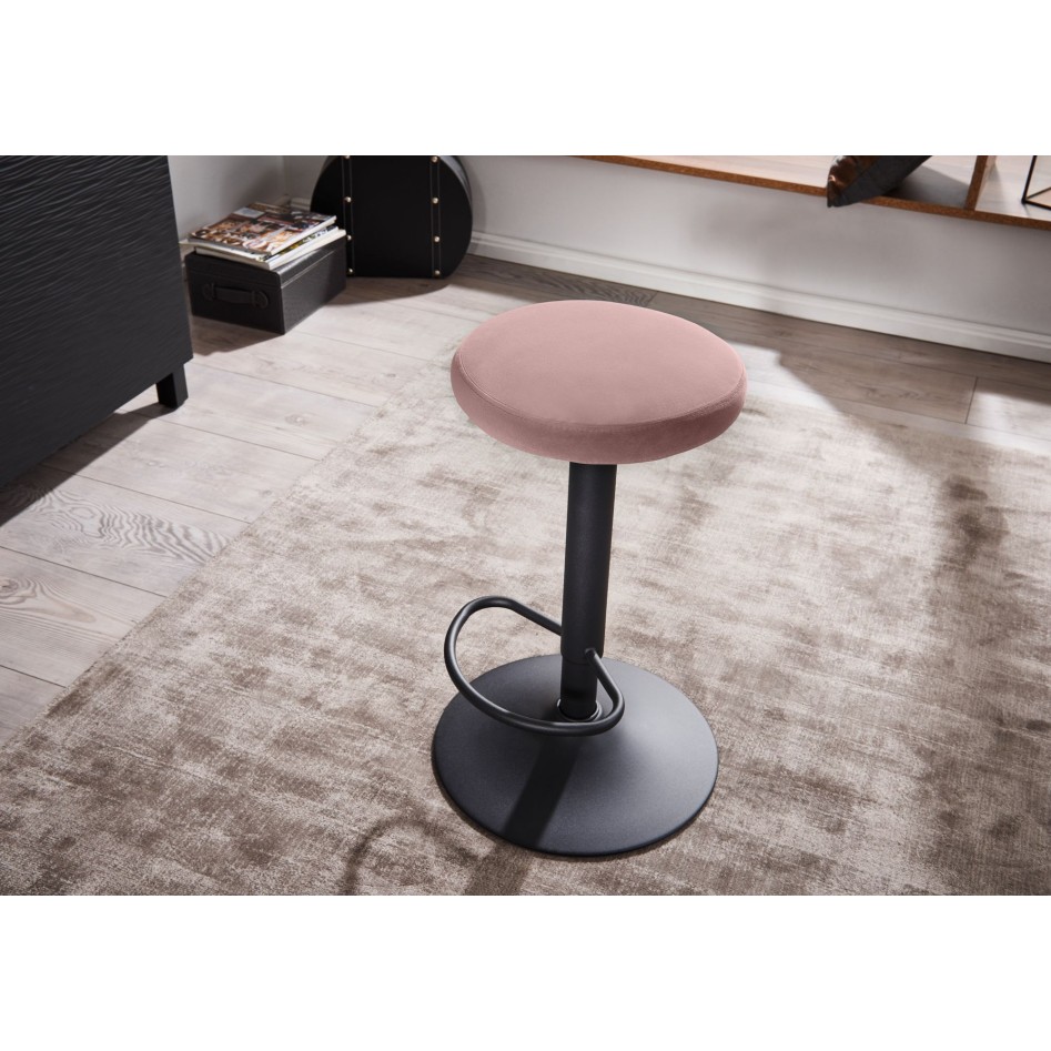 Taburete sin respaldo Velvet Pink 58 - 79 cm