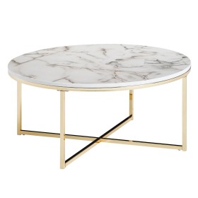 Mesa de salón con estructura de metal