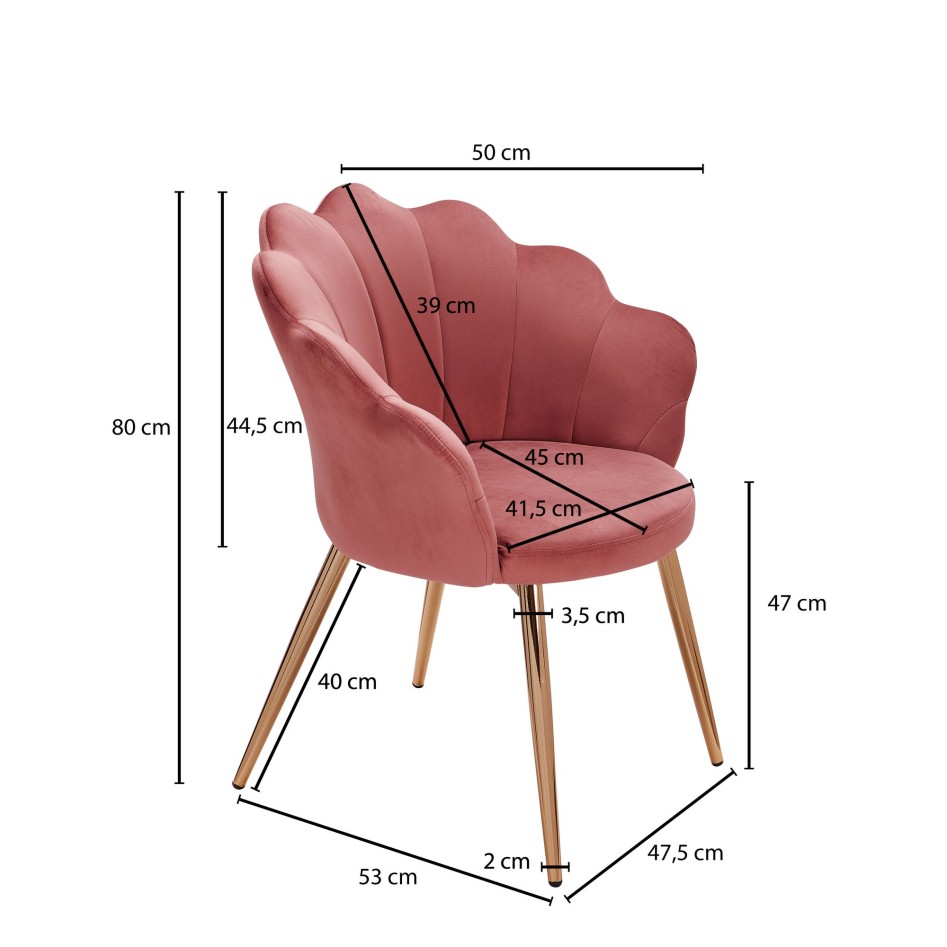 Silla de cocina con patas doradas 