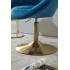 Silla  terciopelo azul / dorado giratoria
