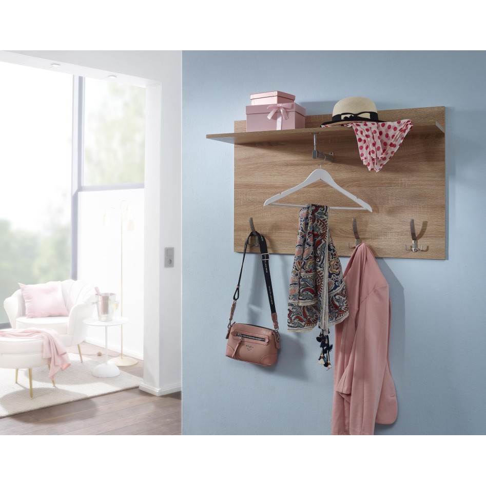 Perchero de pared Roble Sonoma 90x60x29,5 cm