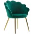 Silla de comedor terciopelo verde tapizada