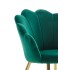 Silla de comedor terciopelo verde tapizada