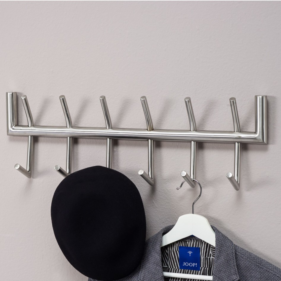 Perchero de diseño para recibidor acero 60x19x10 cm 