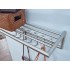 Perchero de pared de metal plateado 74,5x29x30 cm 