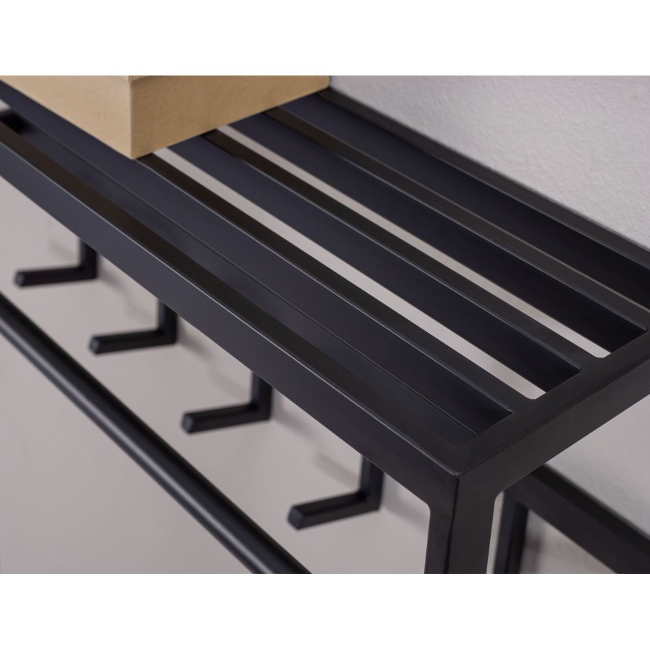 Perchero de recibidor con balda 70x20x20 cm 