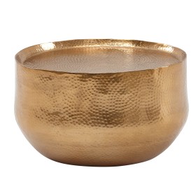 Mesita aluminio dorado 60x60x35 cm