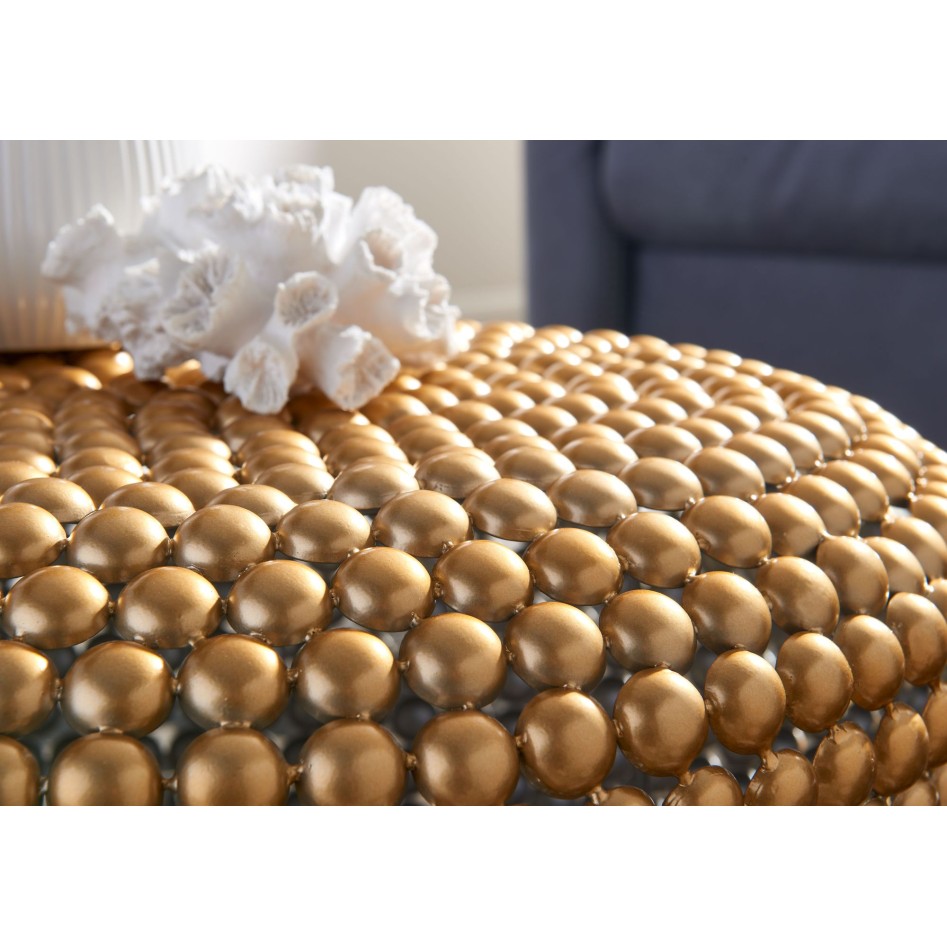 Mesita aluminio dorado 60x60x30 cm 