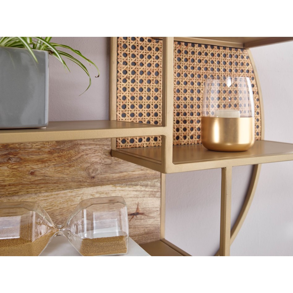 Estante de pared rattan 62x62x17 cm 