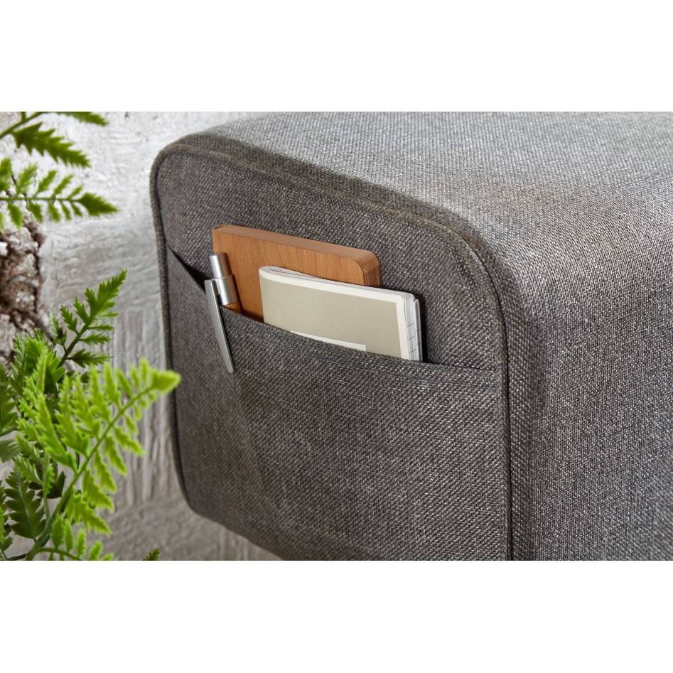 Banco gris con cajones 120x56x30 cm