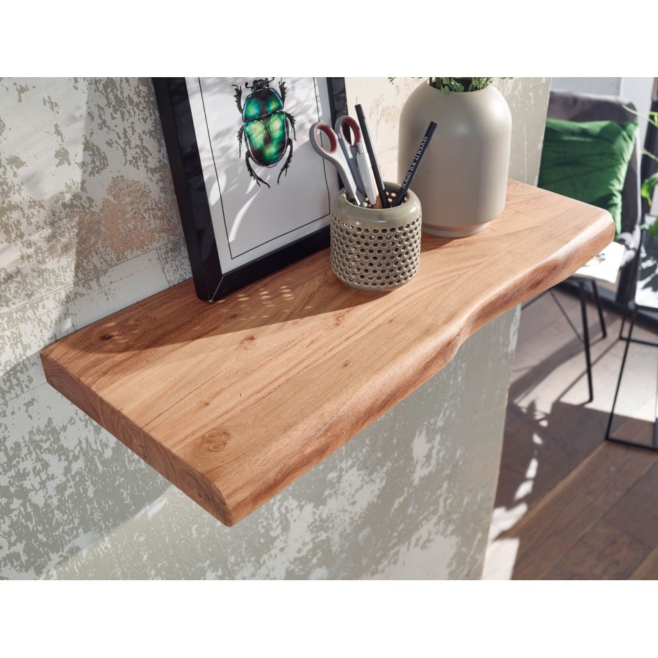 Estantería de pared 40 cm en Madera maciza de acacia