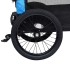 Remolque de bicicleta para mascotas cochecito 2 en 1 azul