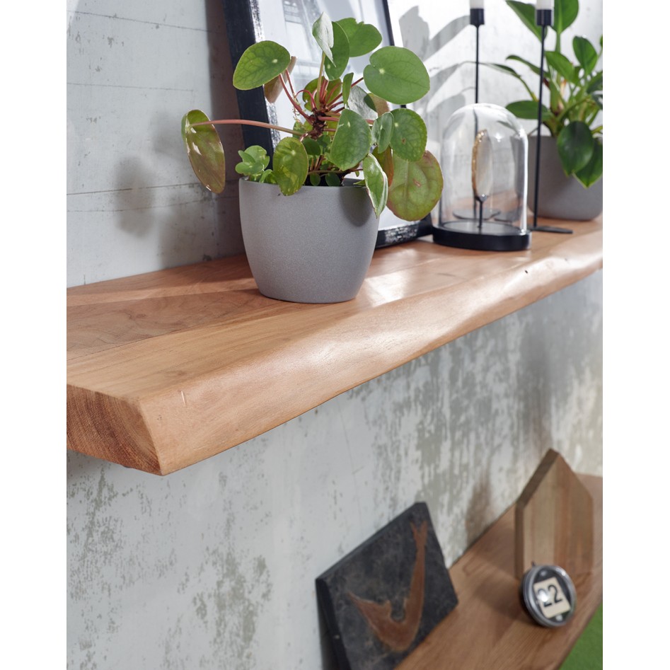 Estantería de pared 140 cm  en Madera maciza de acacia 