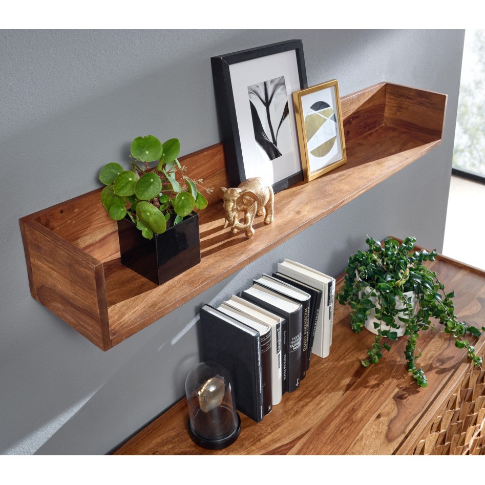 Estantería de pared 120x15x20 cm  Madera Maciza de Sheesham 