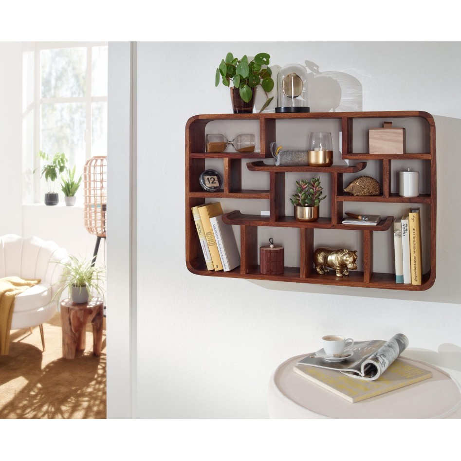 Estantería de pared 80x55x15 cm  Madera Maciza de Sheesham 