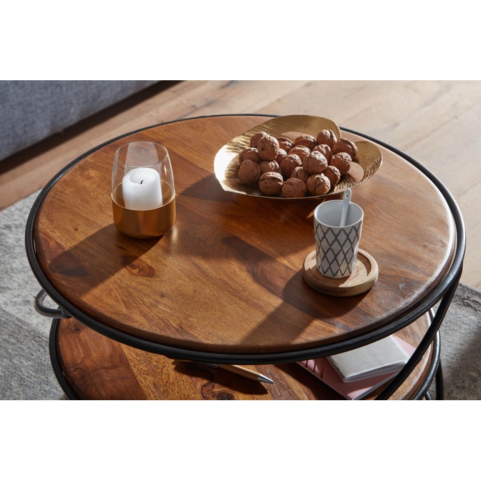 Mesa de Centro Moderna Redonda 58x58x40,5 cm