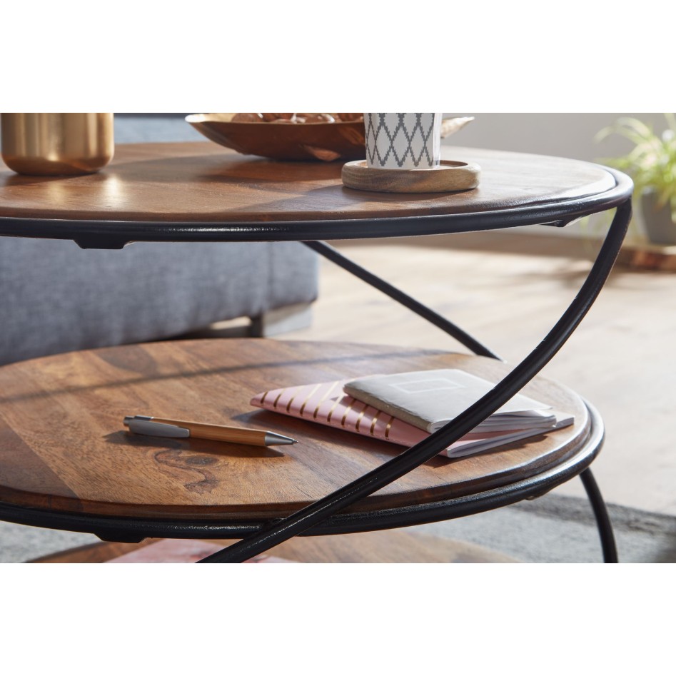 Mesa de Centro Moderna Redonda 58x58x40,5 cm