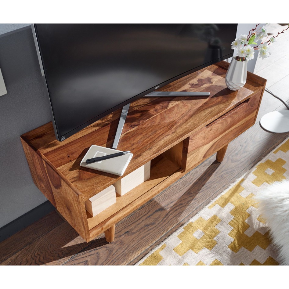 Mueble TV Sheesham Madera Maciza 95x44x34 cm