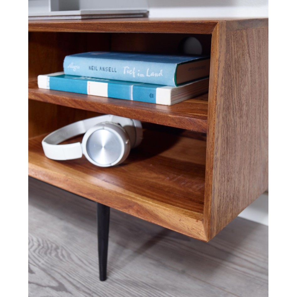 Mueble TV Sheesham Madera Maciza 123x42x35 cm 