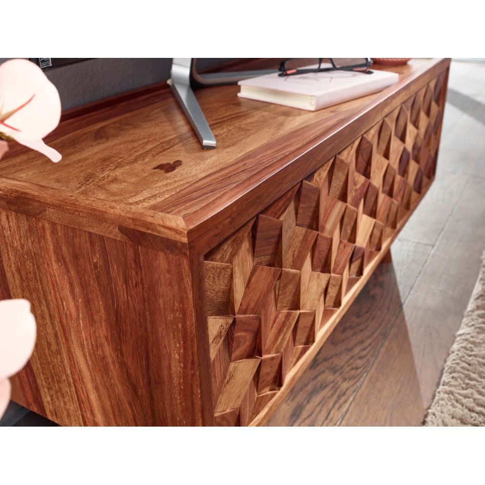 Mueble TV Sheesham Madera Maciza 92x44x35 cm 