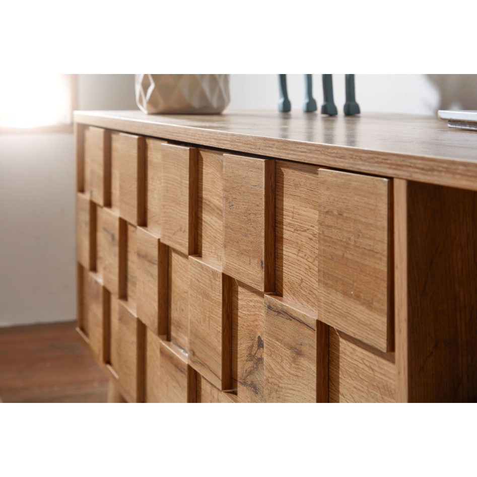 Aparador madera roble decoracón 160x51x40 cm