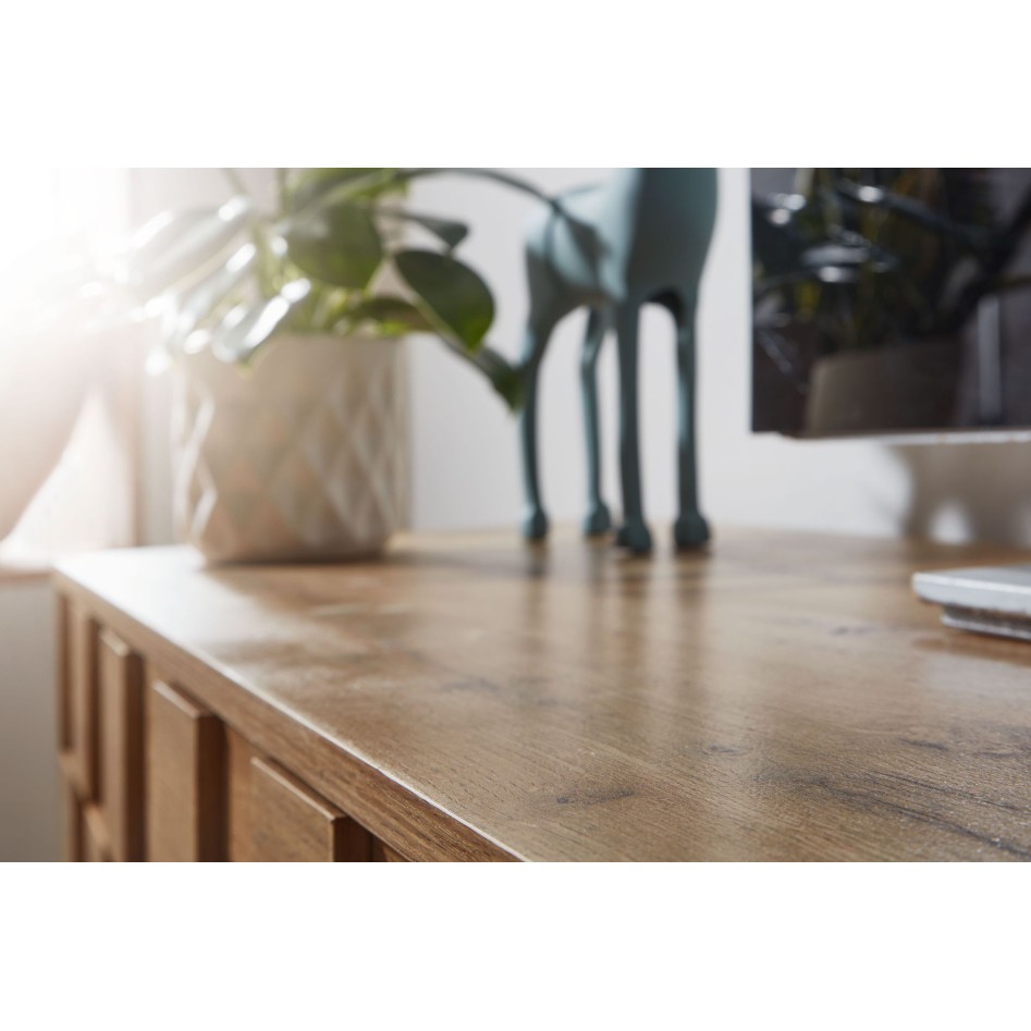 Aparador madera roble decoracón 160x51x40 cm