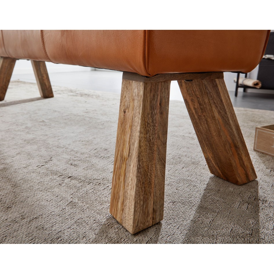 Banco de Cuero 133x60,5x34 cm