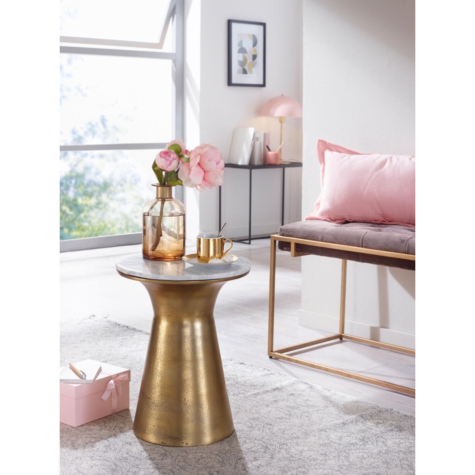 Mesa Auxiliar Moderna Redonda 35x35x45 cm