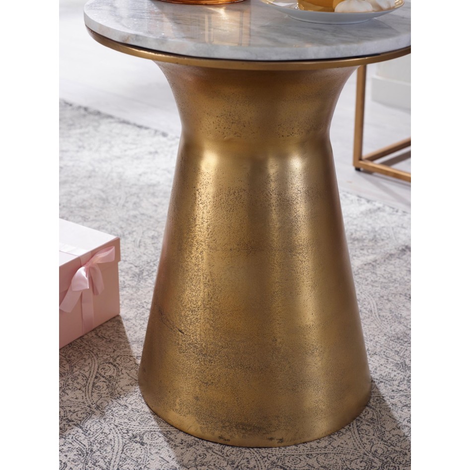 Mesa Auxiliar Moderna Redonda 35x35x45 cm