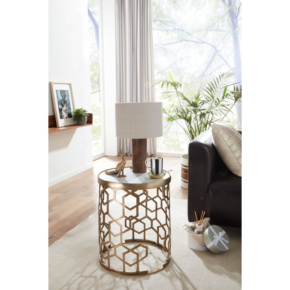 Mesa Auxiliar Moderna Redonda 46x46x55 cm