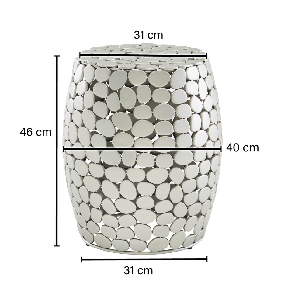 Mesa Auxiliar Moderna Redonda 40x40x46 cm