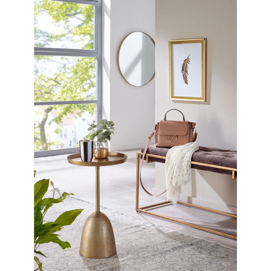 Mesa Auxiliar Moderna Redonda 33x33x53 cm 