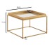Mesa de Centro Cuadrado Oro 60x60x41 cm