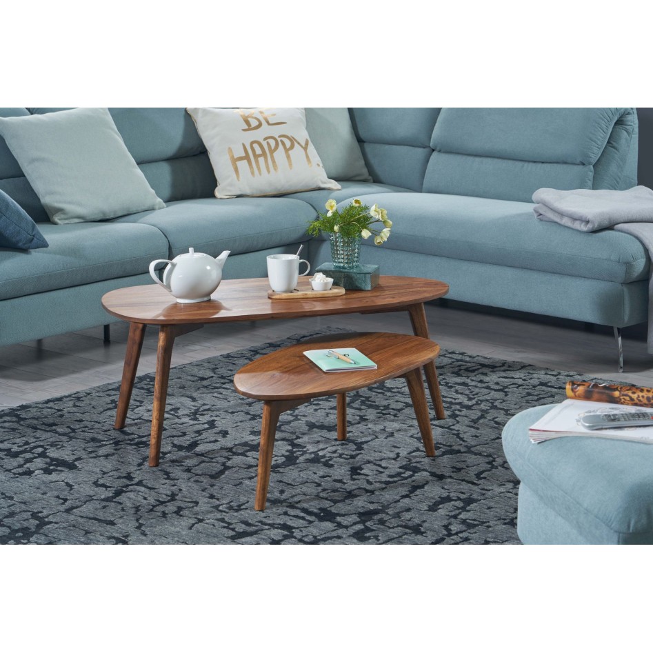 Juego de Mesas Auxiliares de 2 Piezas Madera Maciza de Sheesham