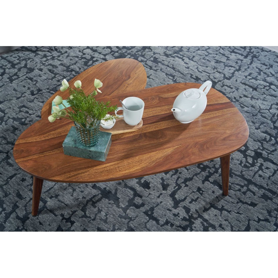 Juego de Mesas Auxiliares de 2 Piezas Madera Maciza de Sheesham