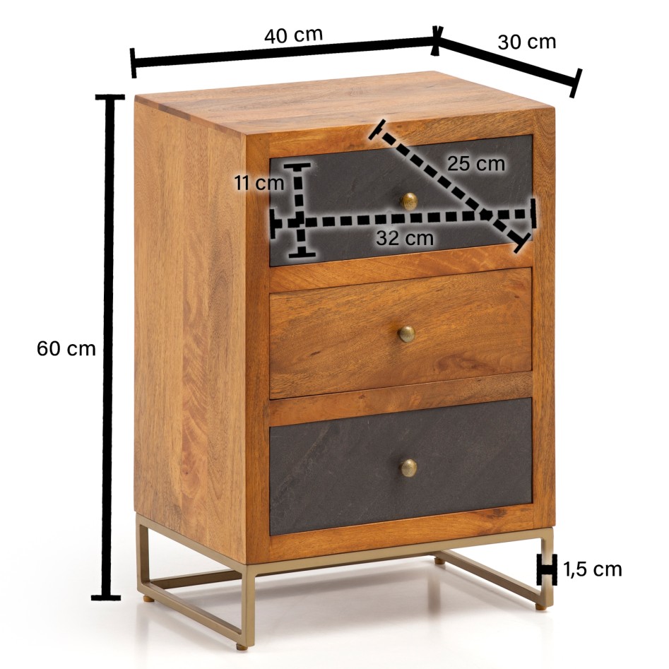 Mesita de Noche 40x60x30 cm