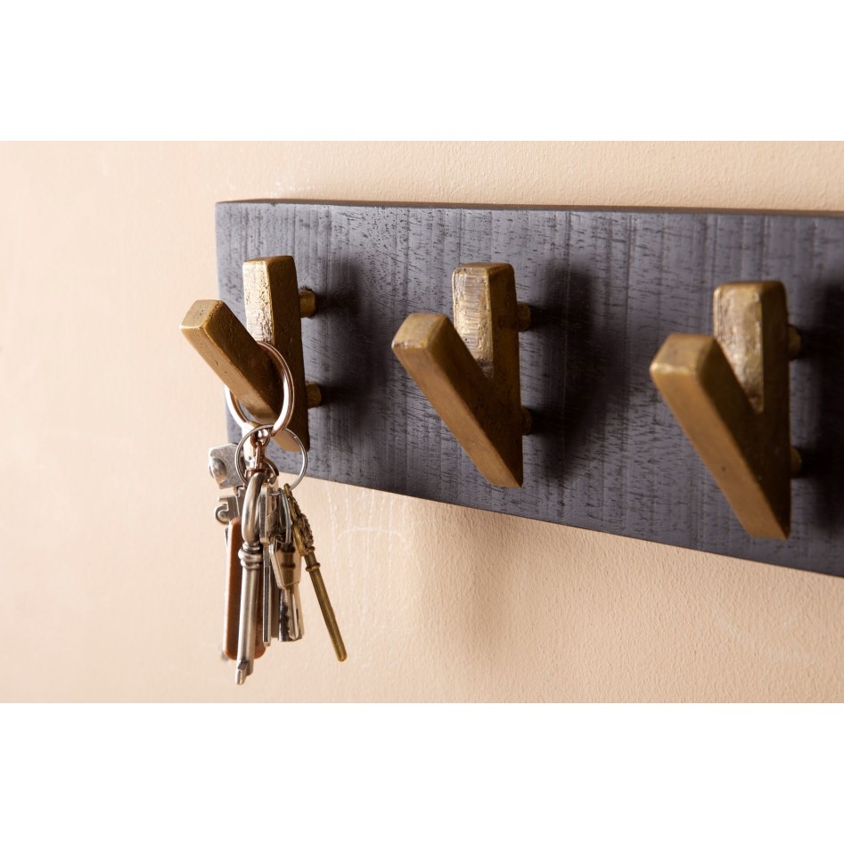 Perchero de pared 60x10x8 cm