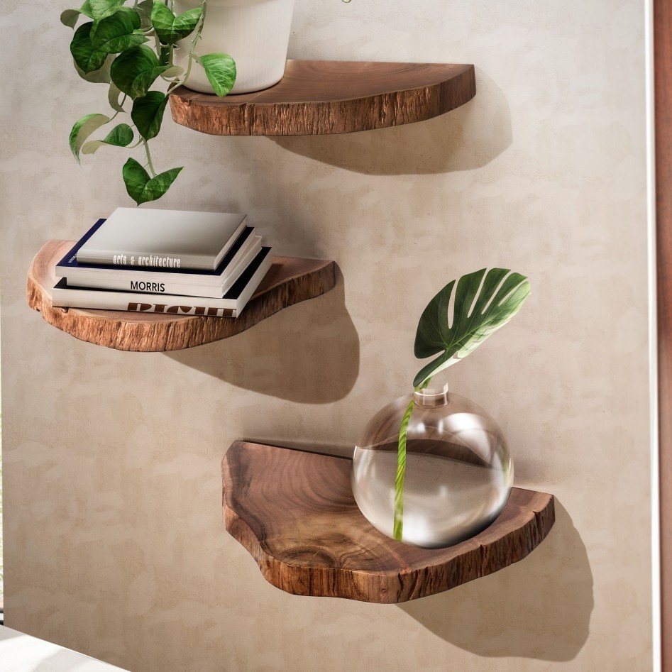 Juego de 3 Estantes de pared 