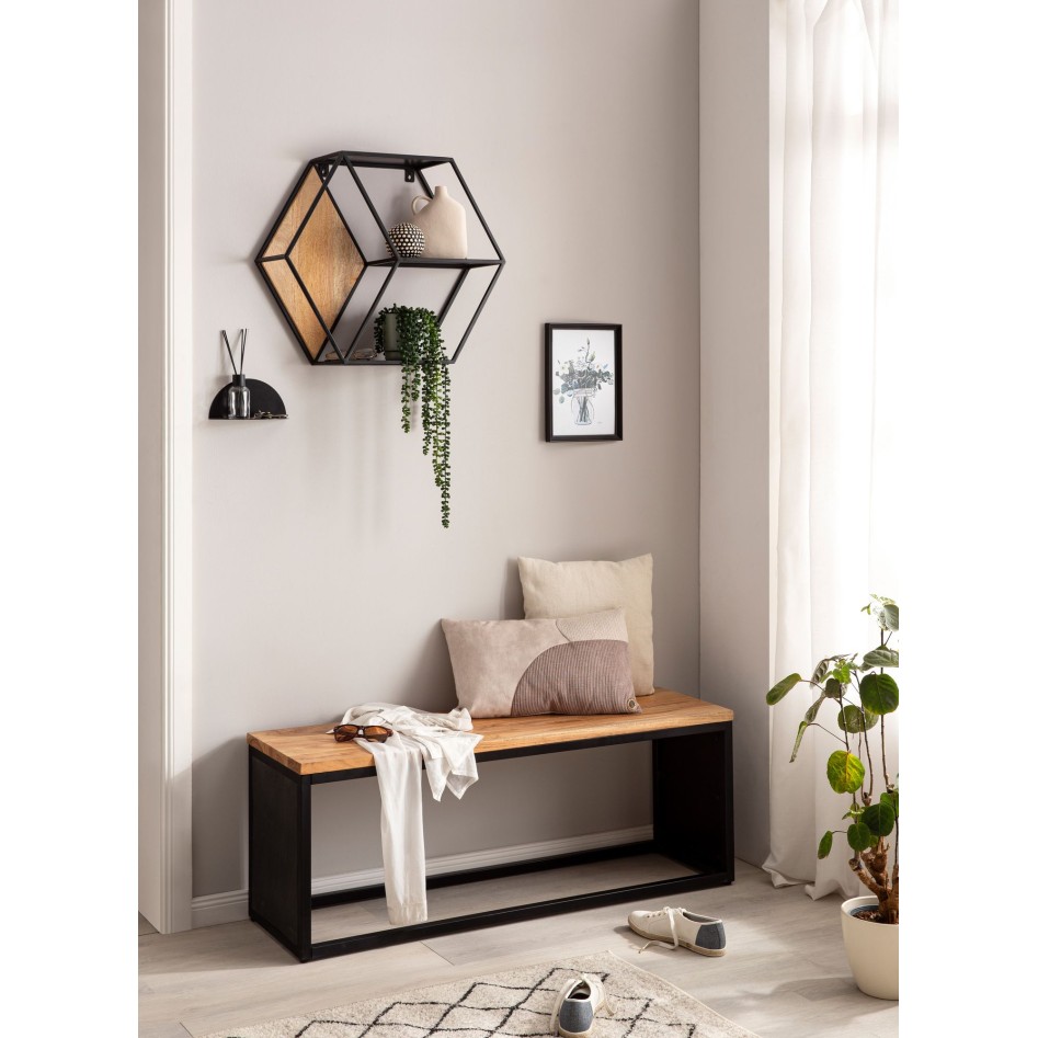 Banco de Madera Maciza de Acacia 120x45x35 cm