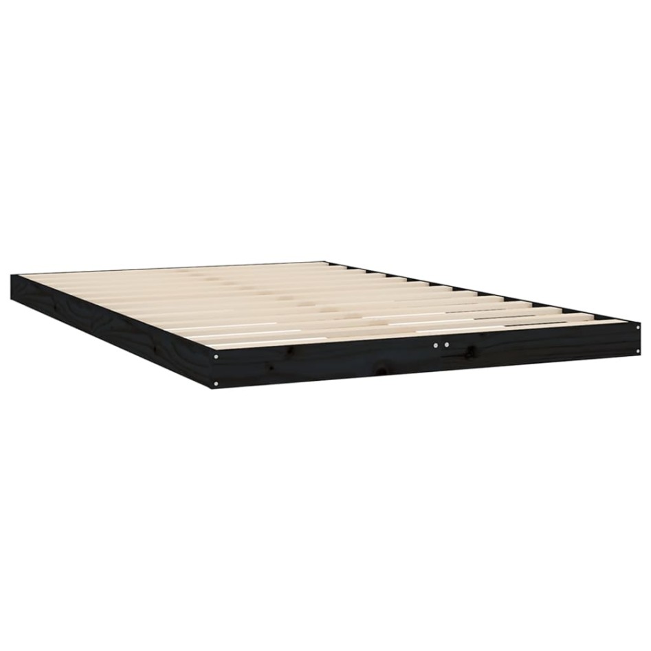 Estructura de cama madera maciza de pino negro 120x200