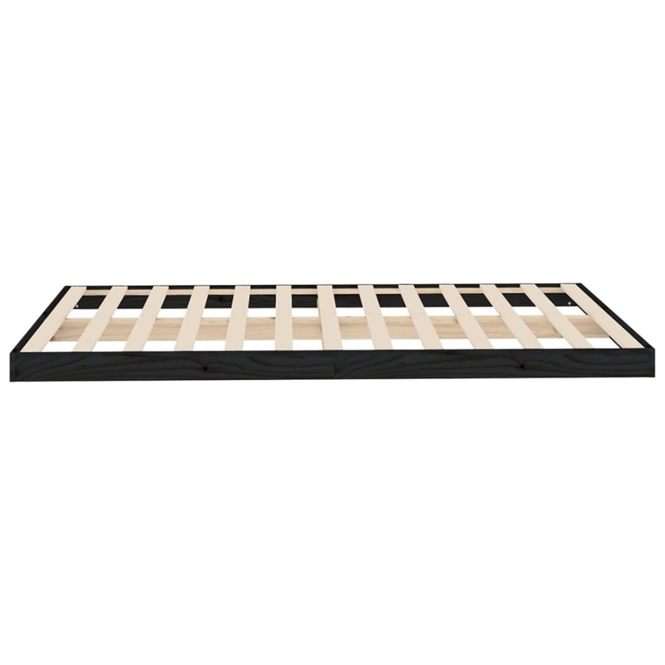 Estructura de cama madera maciza de pino negro 120x200