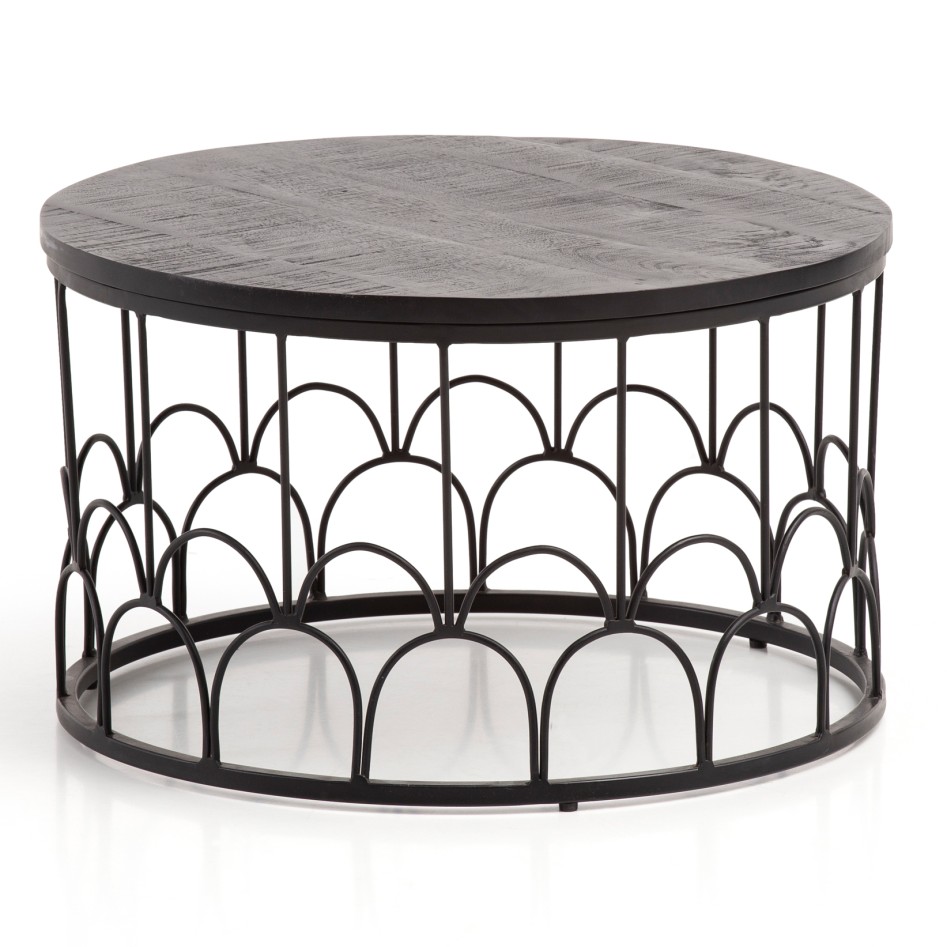 Mesa de Centro Moderna Redonda 60x60x36 cm