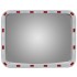 Espejo de tráfico convexo rectangular con reflectores 60 x